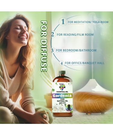 GV77ZF Essential Oil Set (2 Bottles one Bottle 4 fl oz/120 ml one Bottle 8 fl oz/240 ml) Pure Natural Gardenia Oil and Jasmine Essential Oil Suitable for use in diffusers humidifiers Skincare - Buy Online on GoSupps.com