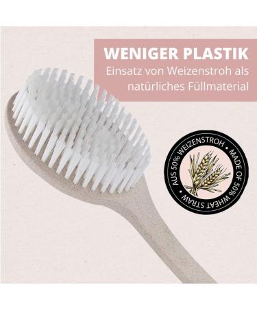 Parsa Beauty Nature Love Organic Bathing Burst - Sustainable Long Handle Body Brush with Natural Bristles for Effective Body Peeling & Back Care | Eco-Friendly Bathing Accessories - Buy Online on GoSupps.com