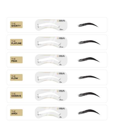 Reusable Eyebrow Stencils - 18 Count Kit for Perfect Brow Shaping - Parallel Products - Buy Online on GoSupps.com