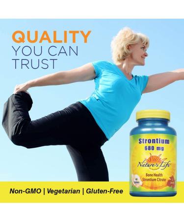 Nature's Life Strontium 680 mg - Strengthening Bone Health | 60 Tablets - Buy Online on GoSupps.com