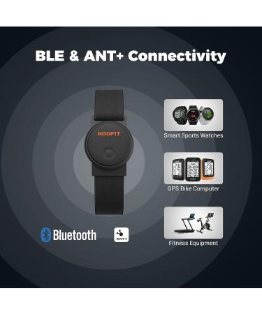 MOOFIT Heart Rate Monitor Armband - Bluetooth & ANT+ | IP67 Waterproof | Rechargeable with Optical Sensor | Compatible with Zwift, Wahoo, Endomondo, Peloton - Buy Online on GoSupps.com