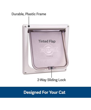 PetSafe Cat Door for Interior Doors - 2-Way Locking Flap for Privacy - Easy DIY Install - Durable Frame - Up to 15 lb Pets - Buy Online on GoSupps.com