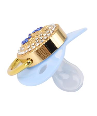 Soft Touch Silicone Baby Pacifier - Ultra-Light Bling Design for Newborns (6-18 Months) - Blue - International Shipping - Buy Online on GoSupps.com