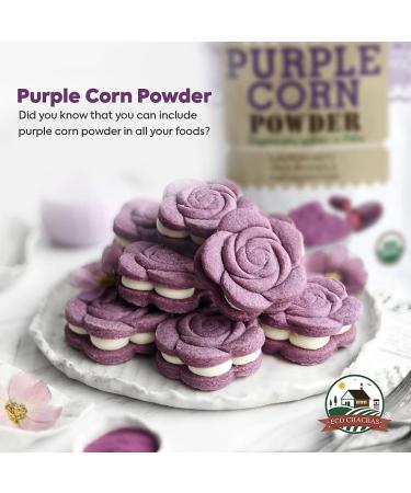 Eco Chacras Organic Purple Corn Powder Flour from Peru - 1 lb | Vegan, Non-GMO, Gluten-Free - Ideal for Breads, Crackers, Tortillas, Cakes & Biscuits - Buy Online on GoSupps.com