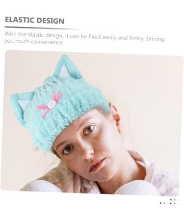 PLAFOPE 2pcs Dry Hair Cap Girl Bathing Hats Quick Drying Hair Hats Swim Caps Towel Hair Drying Caps Hair Bonnet Cartoon Design Hair Caps Headband Elasticity Coral Fleece Child - Buy Online on GoSupps.com