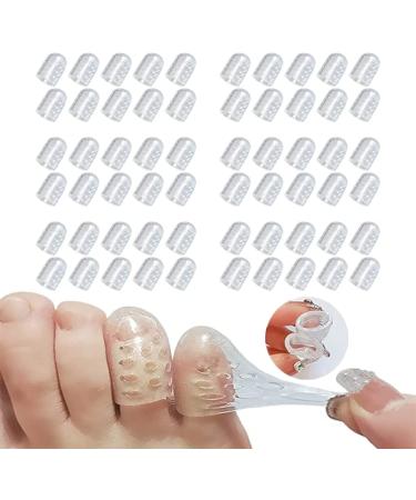 Silicone Anti-Friction Toe Protector Little Toe Protectors Caps Guards for Men Women Gel Toe Caps Toe Protectors Breathable Toe Covers for Corns and Pain Relief (60pcs)