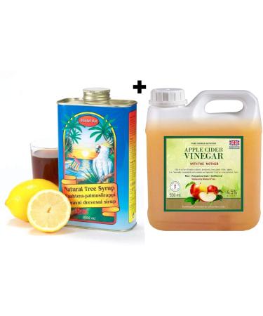Madal Bal Natural Tree Syrup Lemon Detox 1000ml + PSN Apple Cider Vinegar with The Mother 500ml