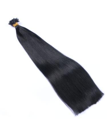 Keratin Bonding Hair Extensions - #1 Black 60cm 50 Strands - 100% Remy Real Hair U-Tip by Novon - Premium Quality - Buy Online on GoSupps.com