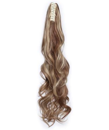 Long Short Claw Ponytail Hair Extensions One Piece Cute Clip in on Ponytail Jaw Claw on Straight Curly Hairpiece Brown Blonde Black Ombre 24" Curly Light brown & ash blonde - Buy Online on GoSupps.com