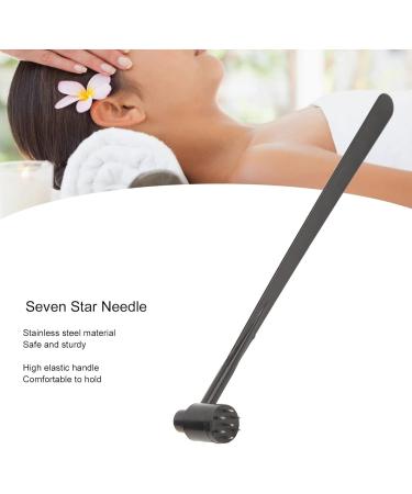 Stainless Steel Hair Needles Set | Plum Flower Skin Hammer with 12 Replacement Heads | TCM Vein Waste Needles for Hair Loss & Physiotherapy - Buy Online on GoSupps.com