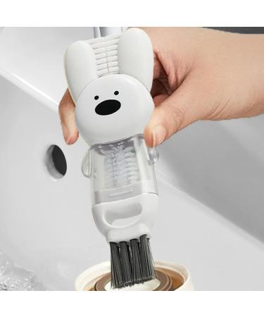 Kumprohu Cup Lid Brush Bottle Brush Cleaner 4-in-1 Cup Lid Crevice Cleaning Brush Set Multifunctional Bottle Cleaning Tools Home Kitchen Cleaning Tools White - Buy Online on GoSupps.com