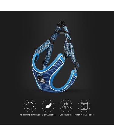 Suredoo Anti-Pull Dog Harness for Large & Small Dogs | Reflective Breathable Adjustable Soft - XS Blue - Buy Online on GoSupps.com