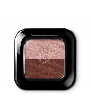 KIKO Milano Bright Duo Eyeshadow 12 | Duo eyeshadow with generous and intense color payoff 12 Coral / Dark Brick