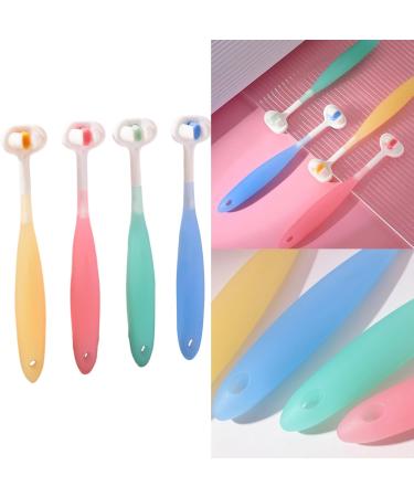 3D Three-Sided Toothbrush for Children - Soft Hair Tongue Scraper Perfect for School & Outdoor Activities - Buy Online on GoSupps.com