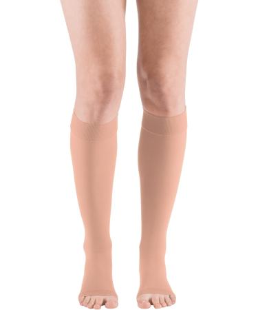 Medi Medive Plus Compression Knee Socks Unisex - Medical Compression Stockings CCL2 for Women & Men | Caramel | Size V | Open Tip | Normal - Shop Now! - Buy Online on GoSupps.com