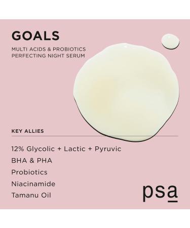 Purposeful Skincare Allies PSA Multi Acid & Probiotics Night Serum 30ml - Buy Online on GoSupps.com