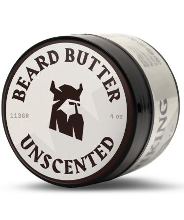 Striking Viking Beurre de barbe sans odeur - 118 ml - Cr me barbe naturelle non parfum e - Hydratation non grasse - Beurre de barbe naturel pour homme - Huile de karit et de coco - Cr me de barbe