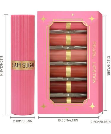  G n rique Travel-Size Lipstick Set 6 Colors Moisturizing Tinted Lip Balm | Waterproof Makeup for Parties Weddings Teens and Everyday Wear - Buy Online on GoSupps.com