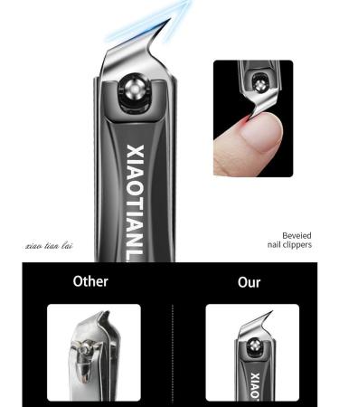 Nail Clippers for Thick Nails Splash-Free Fingernail Clippers Toenail Clippers Nail Cutters Nail Clippers with Fingernail File Manicure for Men & Women - Buy Online on GoSupps.com