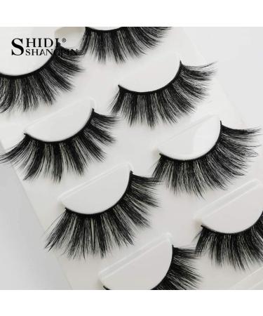 Thick Long 3D False Eyelashes - 4 Pairs Reusable Black Imitation Water Mane - International Shipping Available - Buy Online on GoSupps.com