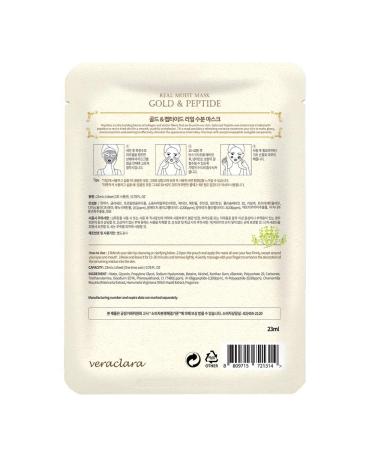 Veraclara Prime Facial Mask - 16 Gold & Peptide for Radiant Skin | Shop Internationally - Buy Online on GoSupps.com