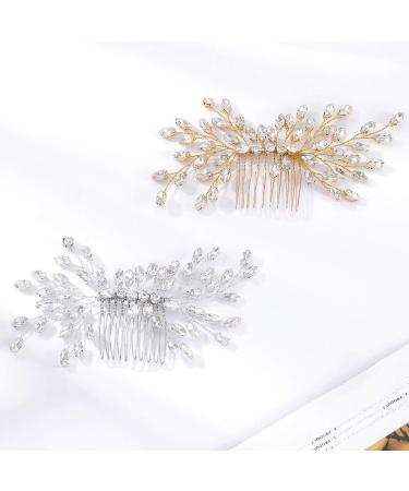 IYOU Bridal Jewelry - Silver Rhinestone Wedding Hair Comb | Crystal Headpiece Accessories for Women & Girls - Buy Online on GoSupps.com