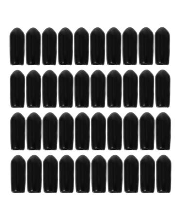 EXCEART 100pcs Headband Rubber End Caps Hair Hoop Replacement Cap Cover Hair Band Tube Caps Screw Thread Protectors Safety Cover for DIY Hair Accessories 5MM 1.7X0.5cm