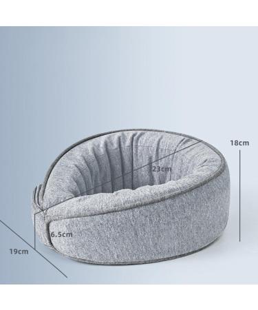 Harayaa Comfortable Memory Foam Neck Support - Gray | Premium Travel Pillow for Ultimate Comfort - Buy Online on GoSupps.com