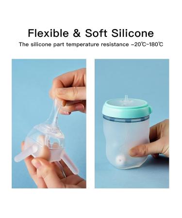 Reidio Silicone Self Feeding Baby Bottle - Wide Caliber, Anti Colic & Anti Flatulence - 8 oz/250 mL (Pink) - Buy Online on GoSupps.com