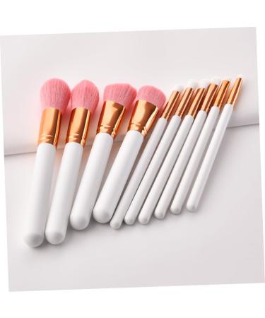 Ipetboom 10 pcs Eye Concealers Wooden Goat Professional Face Hair Makeup Blush Powder Brush Handle Blending - Buy Online on GoSupps.com