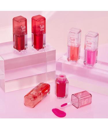 ETUDE Dear Darling Oil Tint #2 Plum Berry - Hydrating Lip Oil & Gloss | Moisturizing Non-Sticky Tint for Dry Lips | K-Beauty Essentials - Buy Online on GoSupps.com