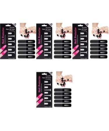 Healeved 400 Sheets Edge Sticker Nail Polish Nail Protector Stickers Nail Protector Sticker Silica Gel Care Anti-Spill Stickers Nail Protector from Nail Polish Patch tearable 3.00X2.50X0.10CMx4pcs As Shownx4pcs