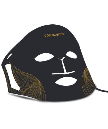 Generic 7+1 Colors Silicone Led Face Mask LED Silicone Face Mask LED silicone photon mask Light therepay device rejuvenation device Facial Photon Beauty Device Portable&Rechargeable! Medium Black