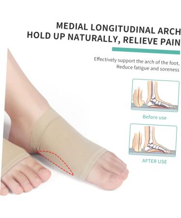 Healifty Foot Pad Massager with Arch Supports | Plantar Fasciitis Relief | Elastic Foot Insoles for Men | Khaki, 11.5X7.7X1.5cm - Buy Online on GoSupps.com