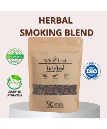 Natural Herbal Smoking Blend - White Leaf Tobacco & Nicotine Free Mixture 100G - Buy Online on GoSupps.com