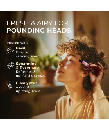 Breathe Easy & Headache Relief Roll On Set - Aromatherapy Grade Essential Oils Roll On Set - 2x0.34 fl oz - Gya Labs - Buy Online on GoSupps.com