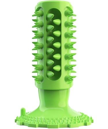 Anulely Dog Toy - Teeth Grinding & Brushing Suction Cup | Dog Tooth Care Products for Home Clinics & Shelters - Classic Sound Dog Toothbrush (Green) - Buy Online on GoSupps.com