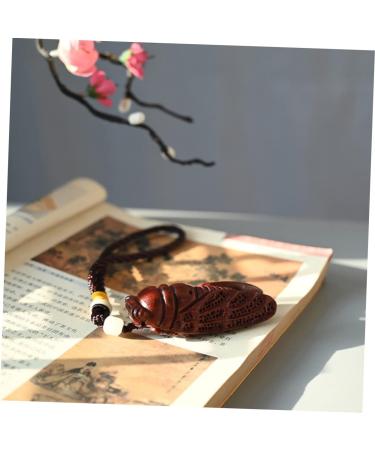 Exceart Wooden Handle Key Rings - Chinese Chain Pendant Unique Wood-Carved Mobile Accessories Cell Phone & Car Keychains Handbag Decorations - Buy Online on GoSupps.com