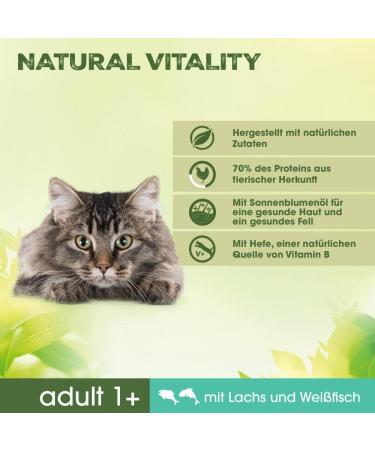 Buy PERFECT FIT Natural Vitality Cat Food - Salmon & Whitefish Dry Food for Adults 1+ 6 x 650g - Healthy Nutrition for Your Cat - Buy Online on GoSupps.com