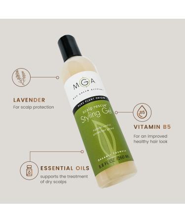 Scalp Rescue Styling Gel - Organic Frizz Control for Curly Hair | Flexible Hold Alcohol-Free Water-Based | 8.8 Fl Oz - Buy Online on GoSupps.com