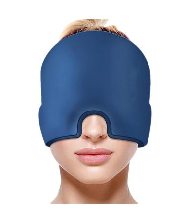 Head Gel Ice Cap U-Shaped Cooling Headache Cap - Migraine Head Pack Comfortable Stretchy Ice Cap for Migraines Tension with Cold Single Layer Blue