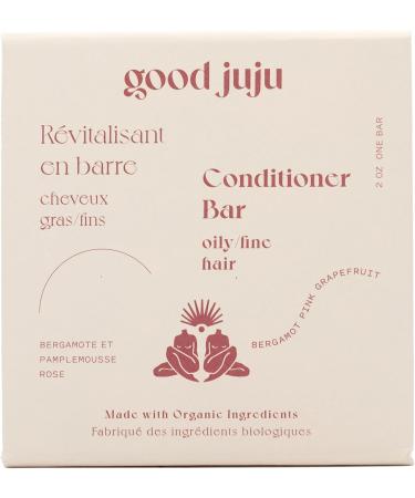 Good Juju Conditioner Bar for Oily or Fine Hair | Made with All Natural & Certified Organic Ingredients | Bergamot + Pink Grapefruit Energizing Scent - Buy Online on GoSupps.com