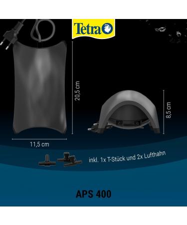 Tetra APS 400 Aquarium Air Pump - Quiet Diaphragm Pump for 250-600L Aquariums | International Shipping Available - Buy Online on GoSupps.com