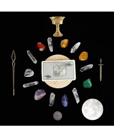 Soulnioi Healing Crystals Set - 24pcs with 7 Chakra Stones, White Crystal Wands, Tarot Cloth & Pyramid Energy Generator - Spiritual Healing Kit for Meditation and Beginners (A-white Crystal) - Buy Online on GoSupps.com