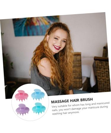 Tovinanna 4-Piece Silicone Shampoo Brush Set | Scalp Massage & Hair Care | Gentle Cleansing & Relaxation - Buy Online on GoSupps.com