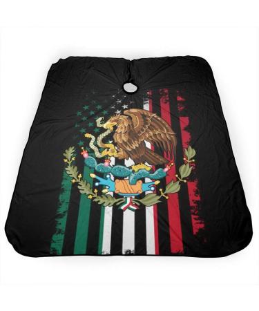 Mexico Distressed Flag Barber Cape | Professional Waterproof Hairdresser Cape | Anti-Static & Shampoo-Proof Salon Accessories | 55x66 - Buy Online on GoSupps.com