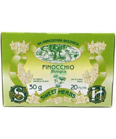  Apicoltura Brezzo Sweet Herbs | Digestive Herbal Tea with Fennel | Organic Fennel Infusion After Meal - 2 x 20 Filters in Individual Bags (60 Gr) - Buy Online on GoSupps.com