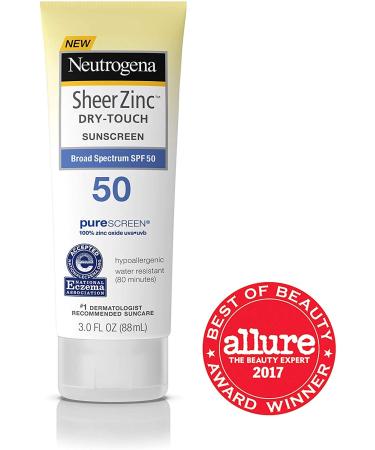 Neutrogena Sheer Zinc Oxide SPF 50 Dry Touch Sunscreen Lotion - Water-Repellent Hypoallergenic Mineral Protection | 0.9L - International Shipping Available - Buy Online on GoSupps.com
