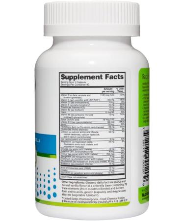 NutriBiotic Multi Vitamins & Minerals 90 Ct Capsules - 72 Trace Elements - Pharmaceutical-Grade & Gluten Free - Buy Online on GoSupps.com