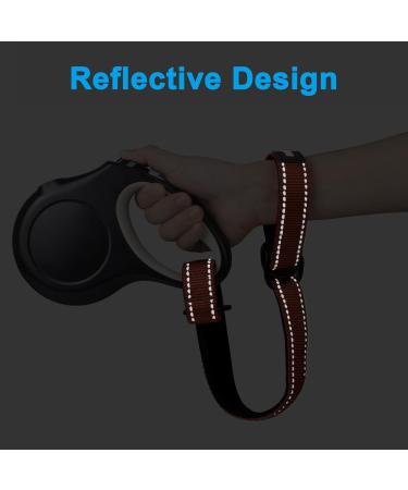 Petbonus Short Dog Leash - Reflective Adjustable & Padded Handle Safety Bracelet for Roller Linen - Extra Layer of Safety for Strollers (Orange) - Buy Online on GoSupps.com